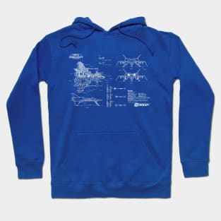 Wing Commander - Rapier Ship Blueprint Hoodie